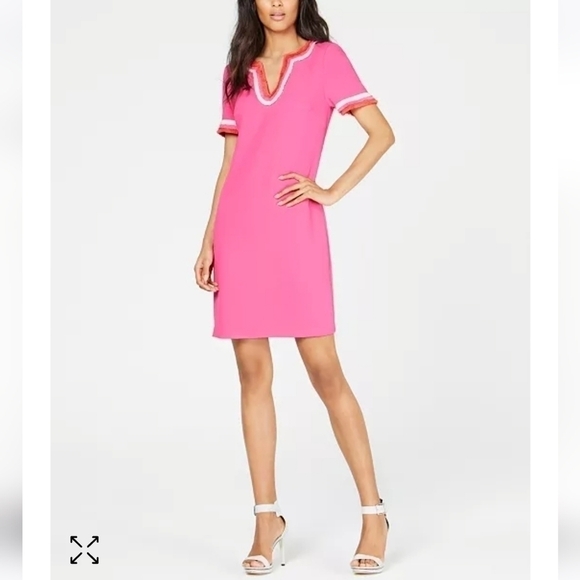 Trina Turk Fringe Shift Dress - Picture 1 of 7